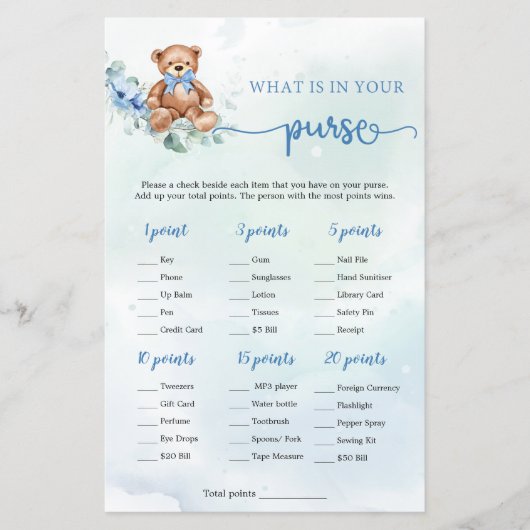 あなたの財布のゲームの中に何がテディベアユーカリ (正面)