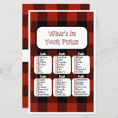 あなたの財布の中に何が小さなランバージャックベビーシャワー (正面/裏面)