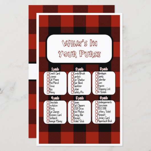 あなたの財布の中に何が小さなランバージャックベビーシャワー (正面/裏面)