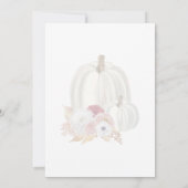 あなたの財布の中に何が白かぼちゃのブライダルシャワー 招待状 (裏面)