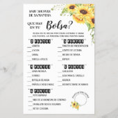 あなたの財布の中身は何ですか?というバイリンガルゲームカード チラシ (裏面)