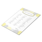 あなたの財布の中身は何？ イエロー グレー グレーのダリア ゲーム ノートパッド (アングル)