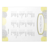 あなたの財布の中身は何？ イエロー グレー グレーのダリア ゲーム ノートパッド (正面)