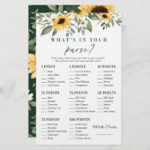 あなたの財布の中身は? ハンギングバスケットの結婚式前パーティーゲーム (正面/裏面)