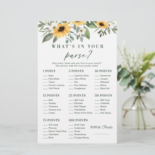 あなたの財布の中身は? ハンギングバスケットの結婚式前パーティーゲーム (スタンド正面)