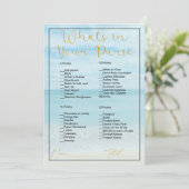 あなたの財布の中身は? ビーチ&オーシャン ブライダルシャワー 招待状 (スタンド正面)