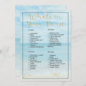 あなたの財布の中身は? ビーチ&オーシャン ブライダルシャワー 招待状 (正面/裏面)