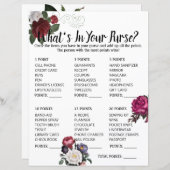 あなたの財布の中身は? ブライダルシャワーゲーム エレガント (正面/裏面)