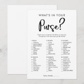 あなたの財布の中身は？ ベビーシャワーゲーム 招待状 (正面/裏面)