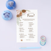 あなたの財布の中身は？ ボホ オータム シャワー ゲーム カード (シングル)