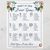 あなたの財布の中身 ブライダルシャワーゲーム フローラル (正面)