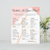 あなたの財布の中身 ブライダルシャワーゲーム マーブル ピンク (スタンド正面)