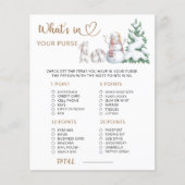 あなたの財布の冬の赤ちゃんシャワーゲームに何がある (正面)