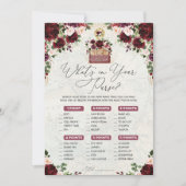 あなたの財布の旅行マップに何がブライダルゲームカード 招待状 (正面)