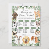 あなたの財布の犬の子犬の赤ちゃんシャワーゲームの中のwhats 招待状 (正面)
