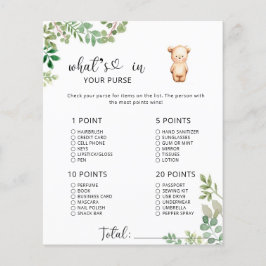 あなたの財布の赤ちゃんシャワーのゲームの小さなクマwhats