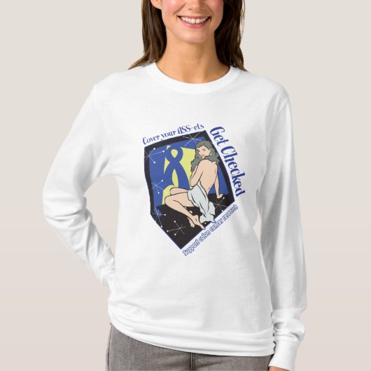 あなたの資産をチェックされます-結腸癌を覆って下さい Tシャツ (正面)