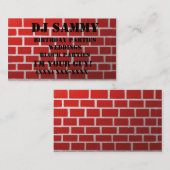 あなたの赤レンガの壁の名刺を個人化して下さい 名刺 (正面/裏面)