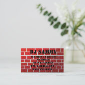 あなたの赤レンガの壁の名刺を個人化して下さい 名刺 (スタンド正面)