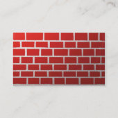 あなたの赤レンガの壁の名刺を個人化して下さい 名刺 (裏面)