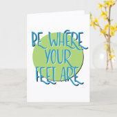 あなたの足が回復スローガン記念日である カード (黄色い花)