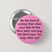 あなたの足がThに…当ったときに一種の女性があって下さい 缶バッジ (正面&裏面)