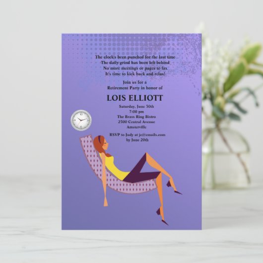 あなたの足のメスの退職パーティーを蹴って下さい 招待状 (スタンド正面)