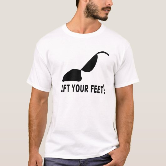 あなたの足のTシャツを持ち上げて下さい Tシャツ (正面)