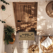 あなたの足を拭おもしろいくペットタイポグラフィ茶色のポープリント