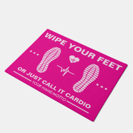 あなたの足を拭く – おもしろいピンクカーディオジム ドアマット