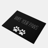 あなたの足を-黒か白拭いて下さい ドアマット (アングル)