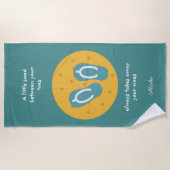 あなたの足指の間の小さな砂 – ビーチサンダル ビーチタオル (正面)