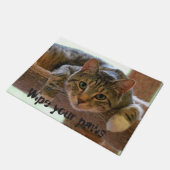 あなたの足猫の顔を拭いて下さい ドアマット (アングル)