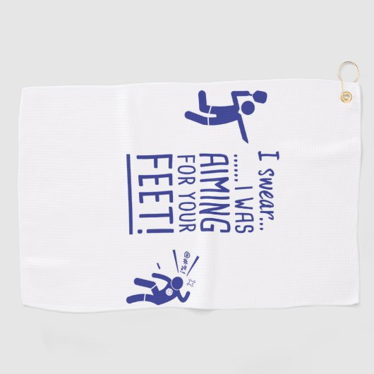 "あなたの足"ののために向けますおもしろいなPickleballタオル ゴルフタオル (横)