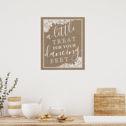 あなたの踊り足のサインに結婚少し扱う ポスター (キッチン)