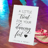 あなたの踊り足の少し扱いフリップフロップ 台座サイン