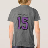 あなたの蹴ゴールにサッカー – 紫 トライブレンドＴシャツ (裏面)