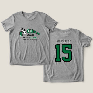 あなたの蹴ゴールにサッカー – 緑 トライブレンドTシャツ