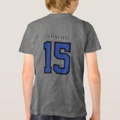 あなたの蹴ゴールにサッカー – Dark Blue トライブレンドＴシャツ (裏面)