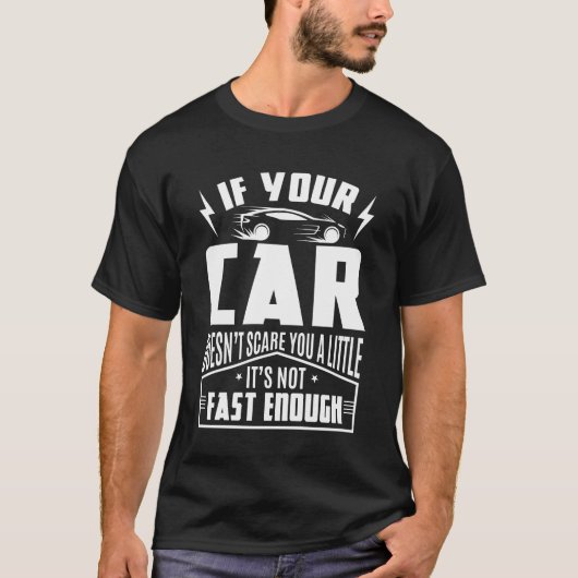 あなたの車が怖くないのは十分に速くないから vintage tシャツ (正面)