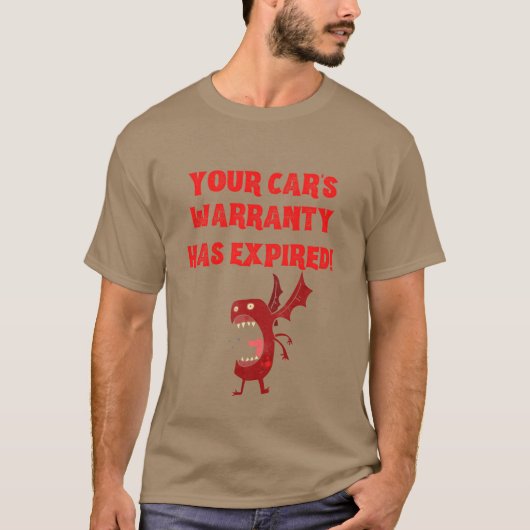 あなたの車の保証 レトロ ギフト 男性 Tシャツ (正面)