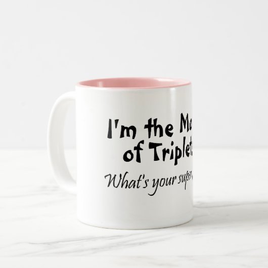 あなたの軍事大国はである何Im三重項の母 ツートーンマグカップ (正面左)