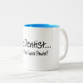 あなたの軍事大国はである何Im歯科医 ツートーンマグカップ (正面右)