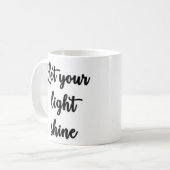 あなたの軽い輝やきのマグを許可して下さい コーヒーマグカップ (正面左)