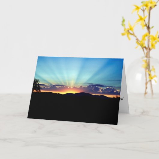 あなたの軽い輝やきの誕生日の挨拶状を許可して下さい カード (黄色い花)