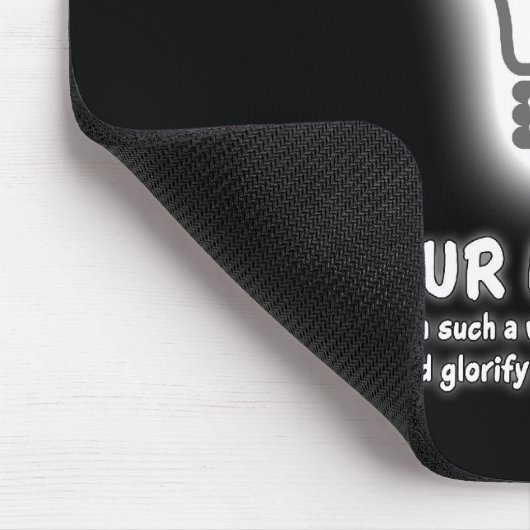 あなたの軽い輝やきのMatthewの5:16の聖書の詩を許可して下さい マウスパッド (コーナー)