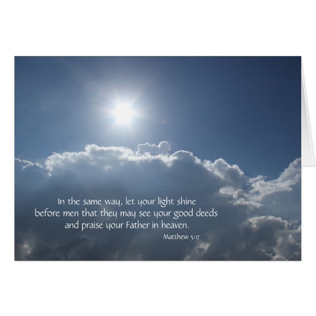 あなたの軽い輝やきを許可して下さい; 上記の天国! (正面横)