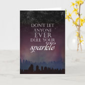 あなたの輝きを鈍くしないで下さい カード (黄色い花)