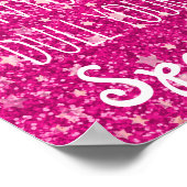 あなたの輝きを鈍くしない引用文 |ピンクのグリッター星 ポスター (角)