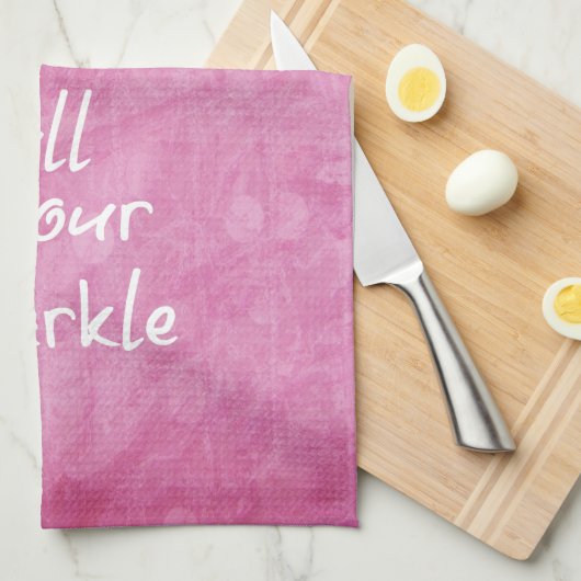 あなたの輝きを鈍くする人を決して引用文 キッチンタオル (四つ折り)